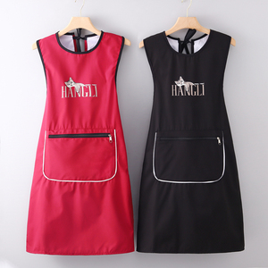 背心式围裙防水防油家用耐脏厨房做饭新款时尚洋气成人男女工作服