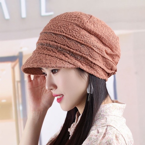 春季女帽短发时尚潮百搭帽子韩版女士防晒帽春秋天英伦鸭舌贝雷帽