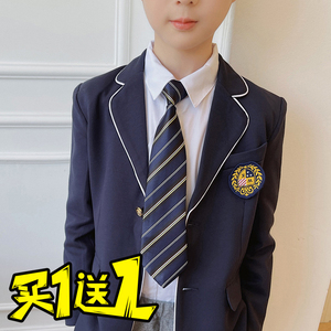 儿童领带男童女领结小学生幼儿园班服校服英伦风表演礼服领花套装