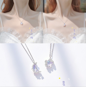 星月糖闺蜜变色星空项链学生一对颈链简约锁骨链百搭姐妹两人礼物