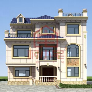村小宅简欧风格三层12x10别墅设计图纸1903074新农村自建房设计图
