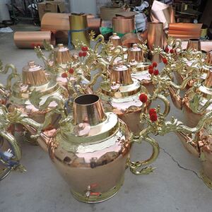 莲子粥铜壶抛光商用摆摊龙头八宝粥加厚汤壶龙嘴手工莲子羹大铜壶