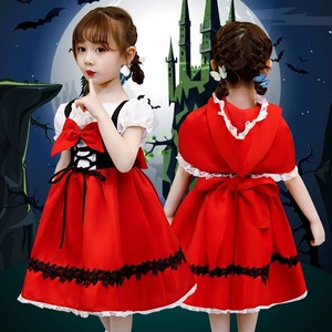 小红帽儿童演出服装女童万圣节角色扮演童话cosplay幼儿园公主裙