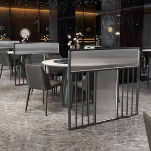 餐厅卡座隔断矮围栏火锅店屏风镂空酒吧饭店办公室半遮挡装饰定制