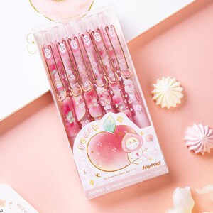 可爱的摁动钢笔式中性笔圆珠笔细头小学生水笔学生专用三年级少女