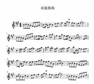 双面燕洵-楚乔传 小提琴谱 五线谱1页 送伴奏音频
