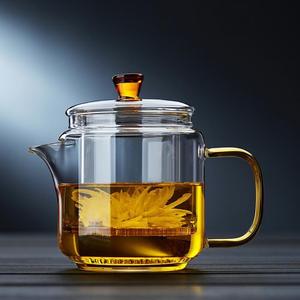 玻璃杯茶水分离泡茶杯带把耐高温家用泡茶器红茶具套装功夫泡茶壶