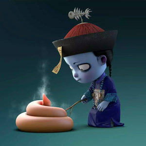 卡通僵小鱼靠垫沙发摆件定制江小鱼抱枕枕芯创意生日礼物动漫周边