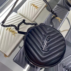 ysl/圣罗兰女包vinyle鱼子酱v纹圆饼包斜挎链条包小圆包以舟代购