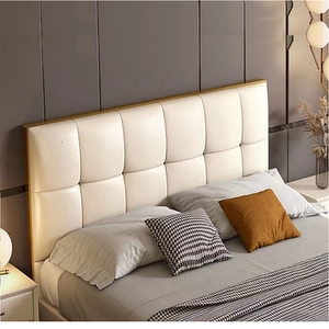 轻奢现代实木软包床头靠背板时尚双人主卧床小户型单买个床头靠背