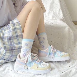 jk爆改运动配裙子的小白鞋女2022新款百搭空军一号板鞋洛丽塔夏款