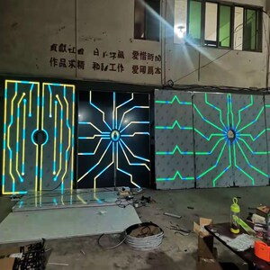 抖音网红门高科技电动掌纹门智能触控感应门酒吧个性创意隐形门