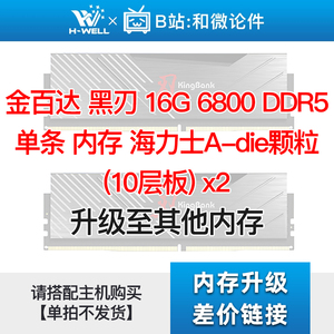 金百达 黑刃 DDR5 6800 32G(16Gx2) 升级其他内存 单拍不发