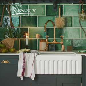 蔻伦KOHLIR'S美式厨房陶瓷水槽前置开放式厨房半嵌入式单槽洗菜盆