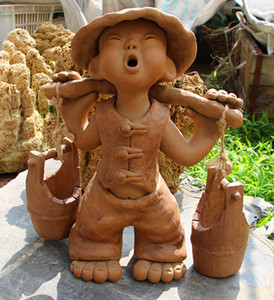 新品泥工陶艺人物 i创意手人 z陶土娃娃人物 陶瓷娃 陶人泥塑长.