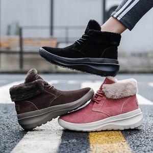 skechers斯凯奇15541雪地靴女加绒棉靴冬季短靴保暖防滑高帮棉鞋