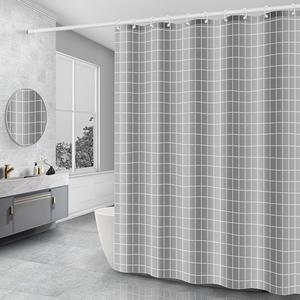The bathroom shower curtain checkered PEVA Environmental浴帘