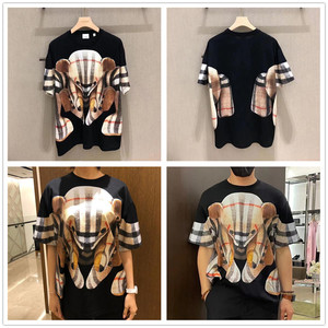 正品直邮burberry/巴宝莉22春夏泰迪小熊立体印花宽松短袖t恤男女