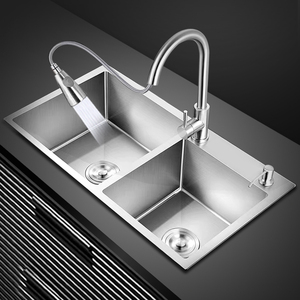 不锈钢水槽双槽厨房洗菜盆套餐水池洗碗槽家用加厚手工洗碗池台下