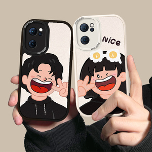 比耶情侣适用oppoa96手机壳新款a95/93/92s液态硅胶a73/72/55/36全包