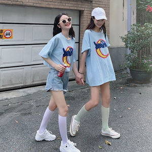 闺蜜装韩版学生两人夏季姐妹装二人短袖初中生闺蜜衣服社会t恤女