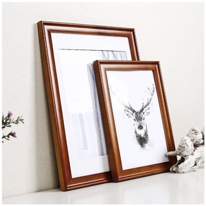 品檀实木相框挂墙尺寸20寸相片架装饰画框镜框外框卧室棕色
