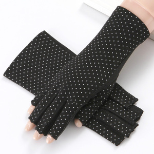 新品手棉女夏季防l晒美甲专用防黑防g紫外灯薄漏指套光疗照线防烤