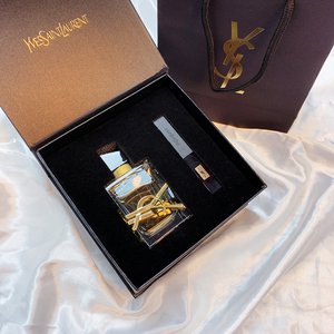 ysl圣罗兰香水自由之水反转巴黎黑鸦片口红小金条21黑条302礼盒装