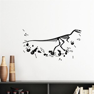 大恐龙食草骨骼化石墙贴壁纸房间贴花学j校幼儿园装饰海报壁纸布