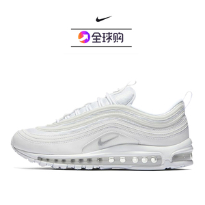 耐克nike air max 97男鞋全掌气垫缓震纯白运动跑步鞋子弹头女鞋