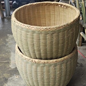 大竹筐特大号手工竹编大号箩筐竹编制品淘米箩篼粮食竹筐收纳篓喜