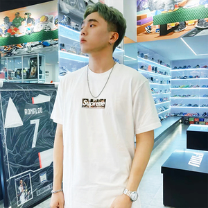 supreme21ss米兰开业限定达芬奇最后的晚餐圆领男短袖美潮女t恤夏