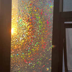镭射玻璃贴纸透光不透明3d卫生间厕所防偷窥走光彩色磨砂窗户贴膜