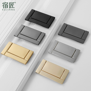 床头柜抽屉黑色暗拉扣平板拉手榻榻米隐藏形明装现代简约抽屉把手