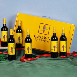 皇冠鹦鹉干红葡萄酒原瓶进口红酒6瓶礼盒装16度750ml*6-s1