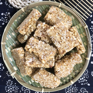芝麻麻叶子炒米块米子糖阴米麦芽糖米花酥湖北天门特产传统老零食
