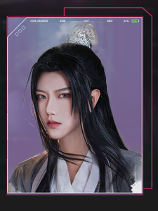 汉服假发全头套古风男bjd古装cos发型中分长发逼真自然男士式仙气