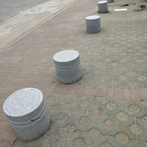 挡车石柱桩圆柱花岗岩石凳墩子防撞大理石阻车拦车挡路石头球路障