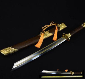 504人付款淘宝古代冷兵器爱新觉罗康熙战刀带鞘御用宝刀金属武器模型