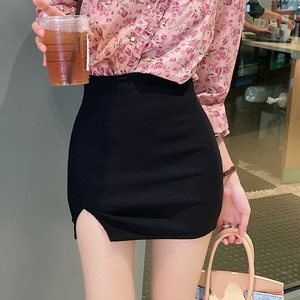 003人付款淘宝运动包裙直筒半身裙女秋季新款黑色包臀裙短款一步裙