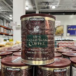 costco代购美国进口科克兰哥伦比亚深度烘焙滤泡咖啡   1.36kg/罐