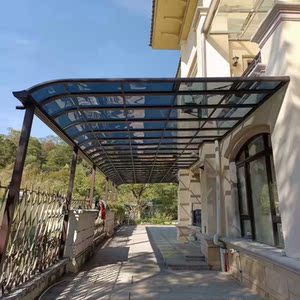 铝合金雨棚家用屋顶露天别墅阳光棚耐力板遮阳棚屋檐阳台楼顶户外