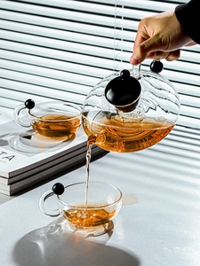 飞碟壶个性功夫小茶具碟子 碗杯家用耐热玻璃高硼硅煮茶壶泡茶壶