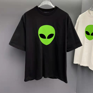 正确高版本潮牌咔莱巴黎世家2022夏季薄款外星人男女情侣短袖t恤
