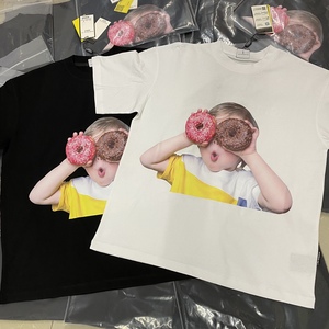 2023年韩国潮牌adlv甜甜圈韩版男女同款夏款纯棉短袖t恤