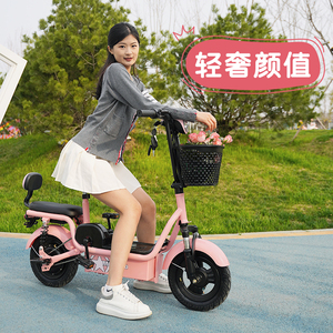 名岛小型亲子电动车轻便可折叠电瓶车男女士代步车便携电单车