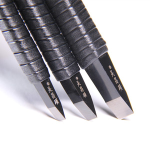 西泠吴昌硕 硬合金钢方杆皮条平口印章篆刻刀工具5-6-8mm单只盒装