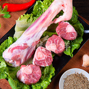 内蒙古羔羊新鲜羊小腿 现杀生羊肉 羊腱子腿切块 烧烤食材包邮