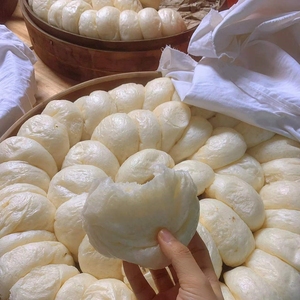 桐庐馒头酒酿空气馒头米馒头饼土特产纯手工馒头桐庐喜宴大馒头1g