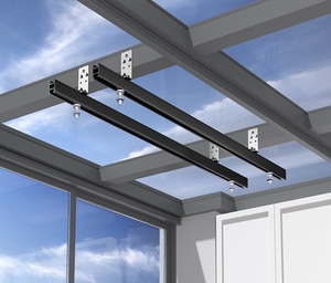 阳光房电动晾衣架云支架安装神器多功能底座智能玻璃房钢结构阳台